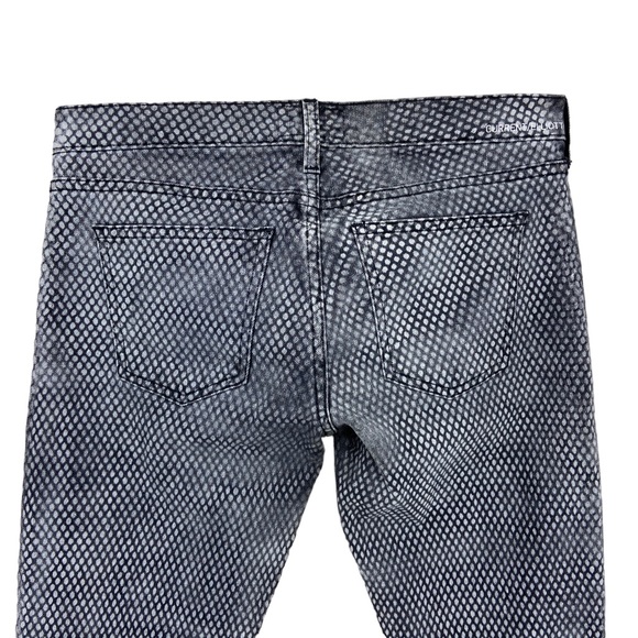 CURRENT ELLIOTT Jeans Ankle Skinny Mesh Fishnet Print - Picture 3 of 7